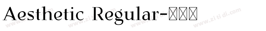 Aesthetic Regular字体转换